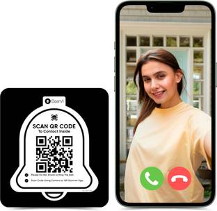 DoorVi Smart QR Code Doorbell Wireless Video Call | No Wi-Fi or Power Needed | Black Video Door Phone