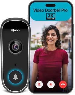 Qubo Smart WiFi Video Doorbell Pro 2K|3MP|Instant Video|2-Way Talk|AI App Alert,Alarm Video Door Phone
