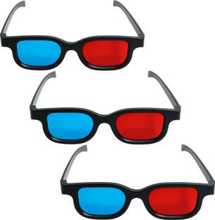TRONICS INDIA Anaglyph Red Cyan 3D Glass RC-03-3pcs Video Glasses