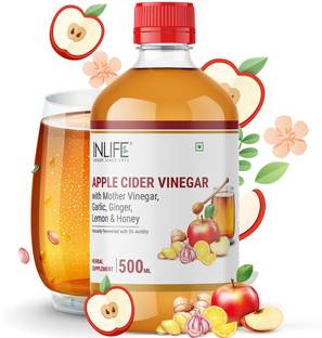 INLIFE Apple Cider Vinegar with Garlic, Ginger, Lemon, Honey & Mother of Vinegar