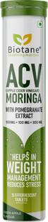 Biotane Apple Cider Vinegar Effervescent Tablets with Moringa & Pomegranate | 15 Tablets Vinegar