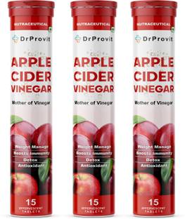 Dr.Provit Apple Cider Vinegar for Weight Loss Tablet with Mother Effervescent Vinegar