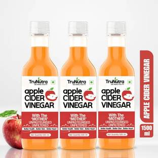 TruNutra Apple Cider Vinegar for Weight Loss, Rich In Vitamins, Fresh Mother Vinegar Vinegar