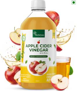 Herbal max Raw, Unfiltered & Unpasteurized Apple Cider Vinegar with Mother for Weight Loss Vinegar