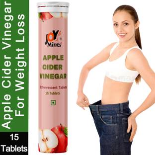 joy mints Apple Cider Vinegar 15 Effervescent Tablets APPLE Flavour with Vitamin B12 Vinegar