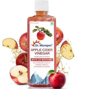 Dr. Morepen Apple Cider Vinegar With 2x Mother Raw & Unfiltered Rich in Natural and Healthy Vitamins and Multivitamins for Skin, Hair and Weight Loss Vinegar