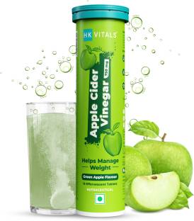 HEALTHKART HK VITALS Apple Cider Vinegar 750 mg Effervescent Tablets, Green Apple