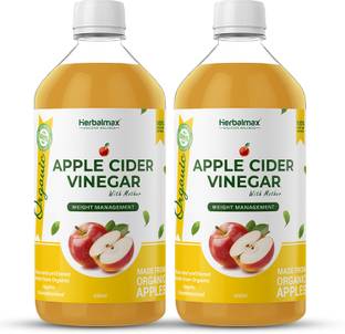 Herbal max Raw, Unfiltered & Unpasteurized Apple Cider Vinegar with Mother for Weight Loss Vinegar
