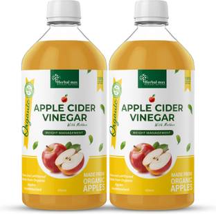 Herbal max Raw, Unfiltered & Unpasteurized Apple Cider Vinegar with Mother for Weight Loss Vinegar
