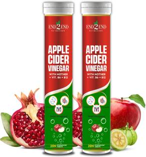 End2End Nutrition Apple Cider Vinegar (ACV) with Mother Vinegar for Weight Loss | Effervescent Vinegar