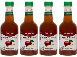 Bawaa Apple Cider Vinegar with Mother - Raw, Unfiltered, Unpasteurized (Pack of 4 ) Vinegar