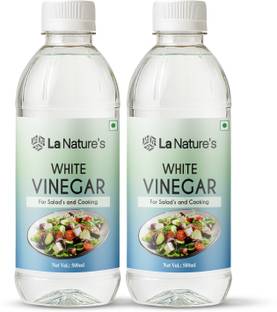 La Natures White Vinegar 500 ml | Best For Salad's and Cooking | 500ml x 2 | Pack of 2 Vinegar