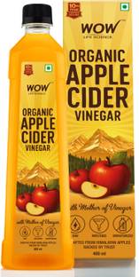 WOW Life Science Organic Apple Cider Vinegar - with strand of mother - not from concentrate Vinegar