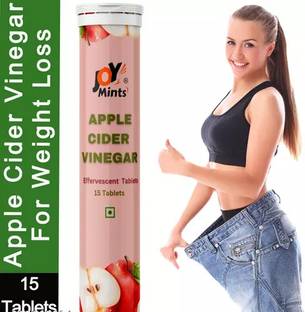 joy mints Apple Cider Vinegar 15 Effervescent Tablets APPLE Flavour with Vitamin B12 Vinegar