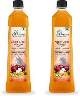 La Natures Apple Cider Vinegar With Ginger & Turmeric Mother Vinegar- 250ml (Pack of 2) Vinegar