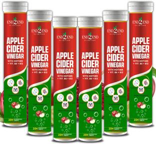 End2End Nutrition Apple Cider Vinegar (ACV) with Mother Vinegar for Weight Loss | Effervescent Vinegar