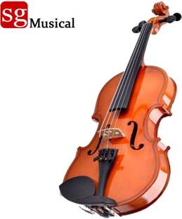 SG MUSICAL violin instrument for beginners Handmade Instrument Behala 4/4 Semi- Acoustic Violin