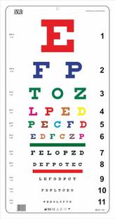KASHSURG Snellen Color Eye Chart Non-Reflective Matte Finish Wall Eye Chart 20 Feet_185 Vision Test Chart