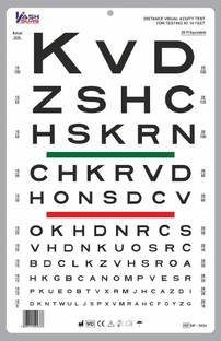 KASHSURG Snellen Visual Acuity Eye Chart for 10 Feet 14 x 9 Inches_164_Pack of 10 Vision Test Chart