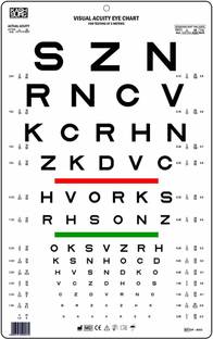 KASHSURG Logarithmic Sloan Visual Acuity Eye Chart Size (3Meter/10Feet)_174_Pack of 1 Vision Test Chart