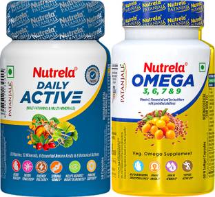 NUTRELA Combo Omega + Daily Active Multivitamin Capsules