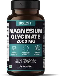 BOLDFIT Magnesium Supplement Tablets Magnesium Glycinate for Muscle Recovery Sound Sleep