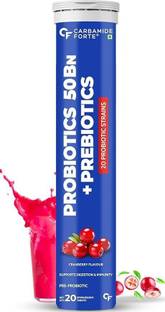 CARBAMIDE FORTE Probiotics Supplement Effervescent 50 Billion cfu Support Digestion & Immunity