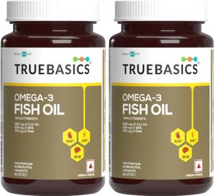 TRUEBASICS Omega-3 Fish Oil Triple Strength, 560mg EPA & 400mg DHA (120 No)