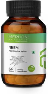 Merlion Naturals Neem Tablets Azardirachta indica, All Natural, Pure Herbs 500mg x 120 Tablets