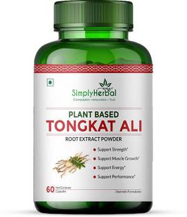 Simply Herbal Tongkat Ali Root Extract Capsule 1000mg for Extra Strength, Stamina and Energy