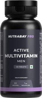 Nutrabay Pro Active Multivitamin for Men, Enhances Energy, Stamina & Immunity
