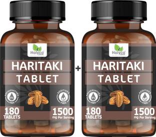 Holyco Health Haritaki Tablet -180 Tablets (Pack of 2) | Harde, Harad, Kadukkai, Himaj tablets