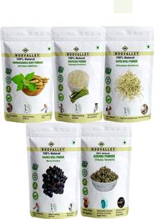Moovalley Pure Ashwagandha Shatavari Safed White Musli Gokhru Kaunch Beej Powder