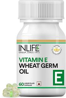 INLIFE Vitamin E Oil With Wheat Germ Oil Essential Supplement 400 Iu Liquid Filled Capsules�
