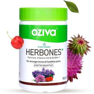 OZiva HerBones for Women, with Plant based Calcium for Stronger Bones,Healthier Joints