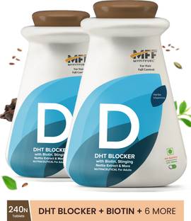 MyFitFuel DHT Blocker with Biotin (For 8 Months), Stinging Nette, Vitamin E, Zinc 240 Nos