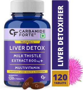 CARBAMIDE FORTE Liver Detox Support Supplement, Milk Thistle Extract 800mg & Amino Acids