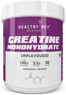 HealthyHey Sports Creatine Monohydrate for Muscle Building - 33 Servings - Unflavoured