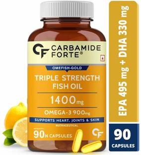 CARBAMIDE FORTE Triple Strength Fish Oil Omega 3 Capsules 1400mg for Heart & Joint Health