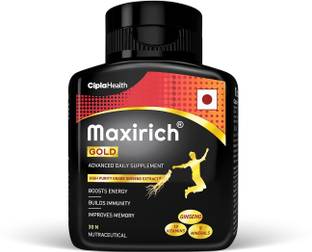 Cipla Maxirich Gold Daily Multivitamin with high purity grade Ginseng Extract