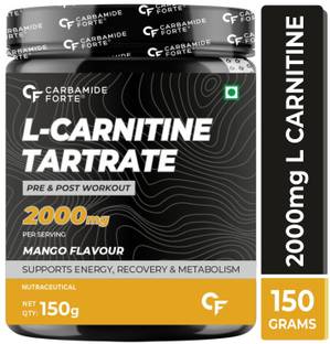 CARBAMIDE FORTE L-Carnitine L-Tartrate Powder Post & Pre Workout Supplement - 2000mg