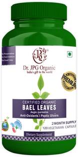 Dr. JPG Organic Bael Leaf Capsules 500mg, 120 Veg Capsules