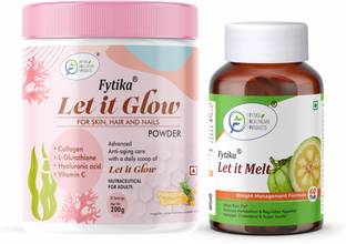 FYTIKA HEALTHCARE PRODUCTS Fytika Let It Glow Collagen Pineapple Flavour & Let It Melt - 200 G, 60 tablets