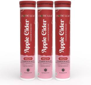 EXOTIC LEAF Apple Cider Vinegar 60 Effervescent Tablets with Mother for Weight management