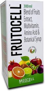MEDCELL Fructocell Syrup With Fruit Extracts, Multivitamins And Aminoacids