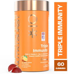 Nutriburst Triple Immunity Gummies with Vitamin C, Zinc & Amla