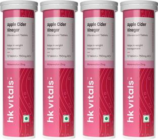 HEALTHKART HK VITALS Apple Cider Vinegar 750 mg Effervescent Tablets, Watermelon