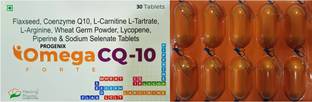 Progenix OMEGA CQ 10 TABLET WITH COENZYME Q10,CARNITINE,L-ARGININE FOR SKIN,HEART &MUSCLE