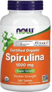 Now Foods Certified Organic Spirulina, 1,000 mg, 240 Tablets