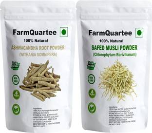FarmQuartee Natural Ashwagandha Safed Musli Powder